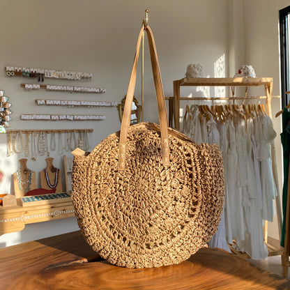 Natural Brown Straw Bag