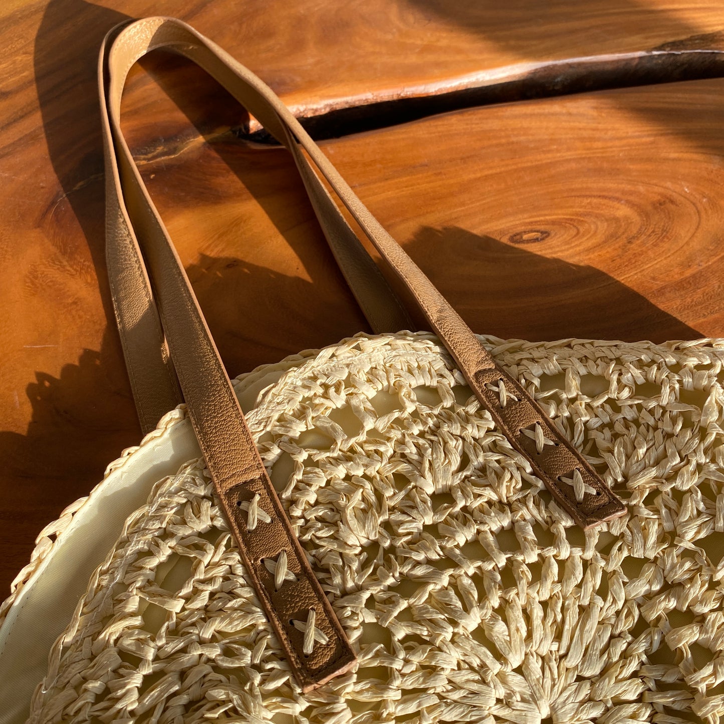 Natural Beige Straw Bag