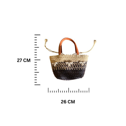 Handwoven Rattan Sea Shell Bag | Small