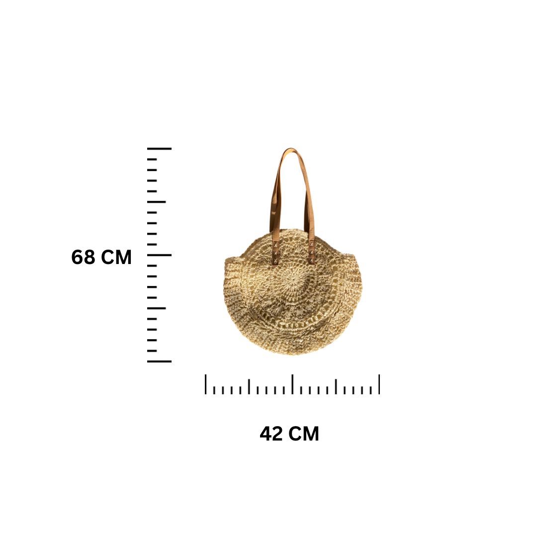 Natural Beige Straw Bag