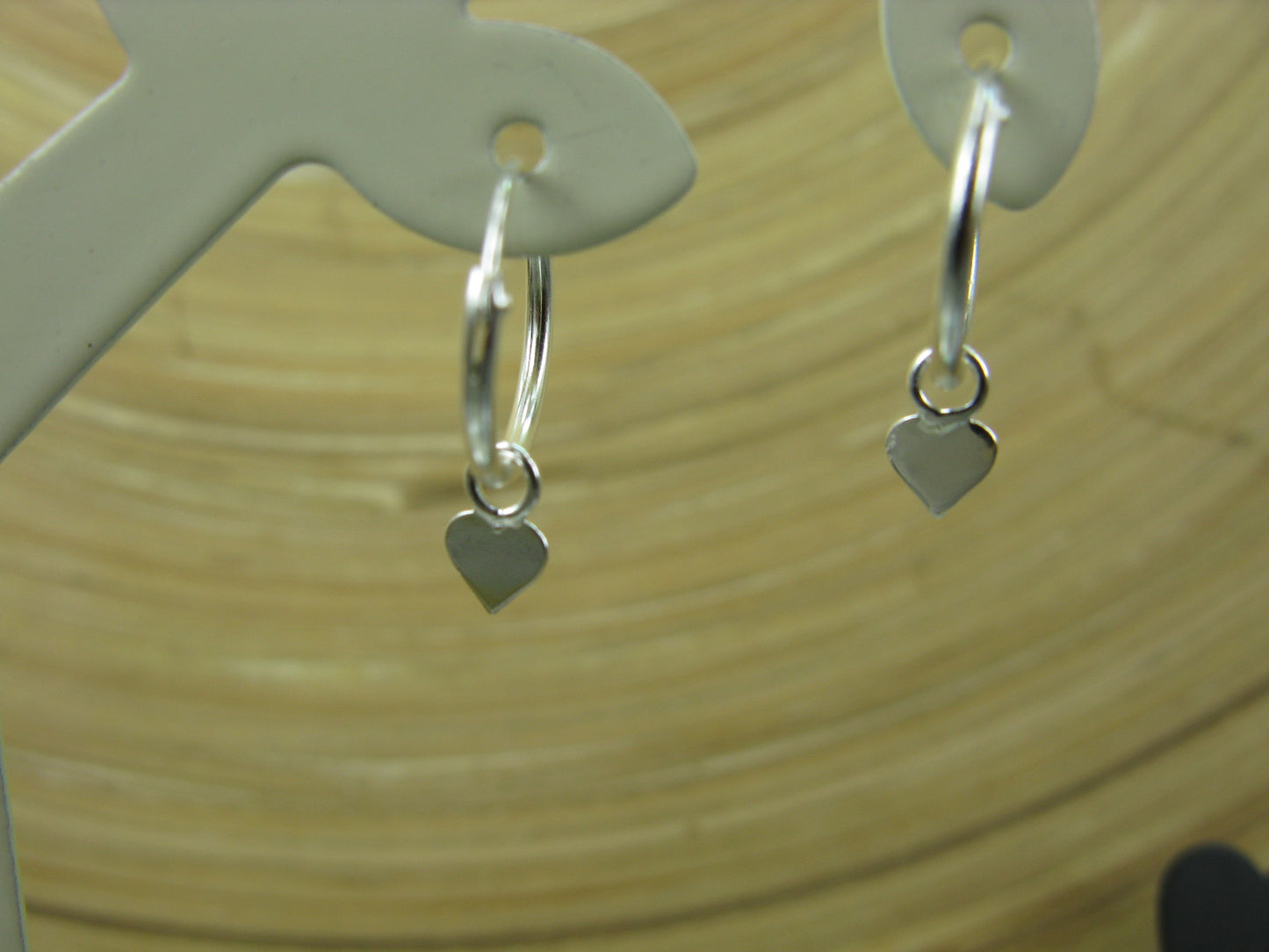 Heart 925 Sterling Silver Hoop Earrings