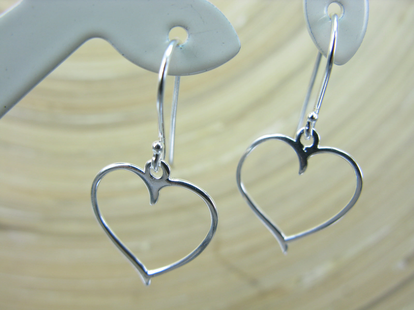 Filigree Heart Dangle Earrings in 925 Sterling Silver