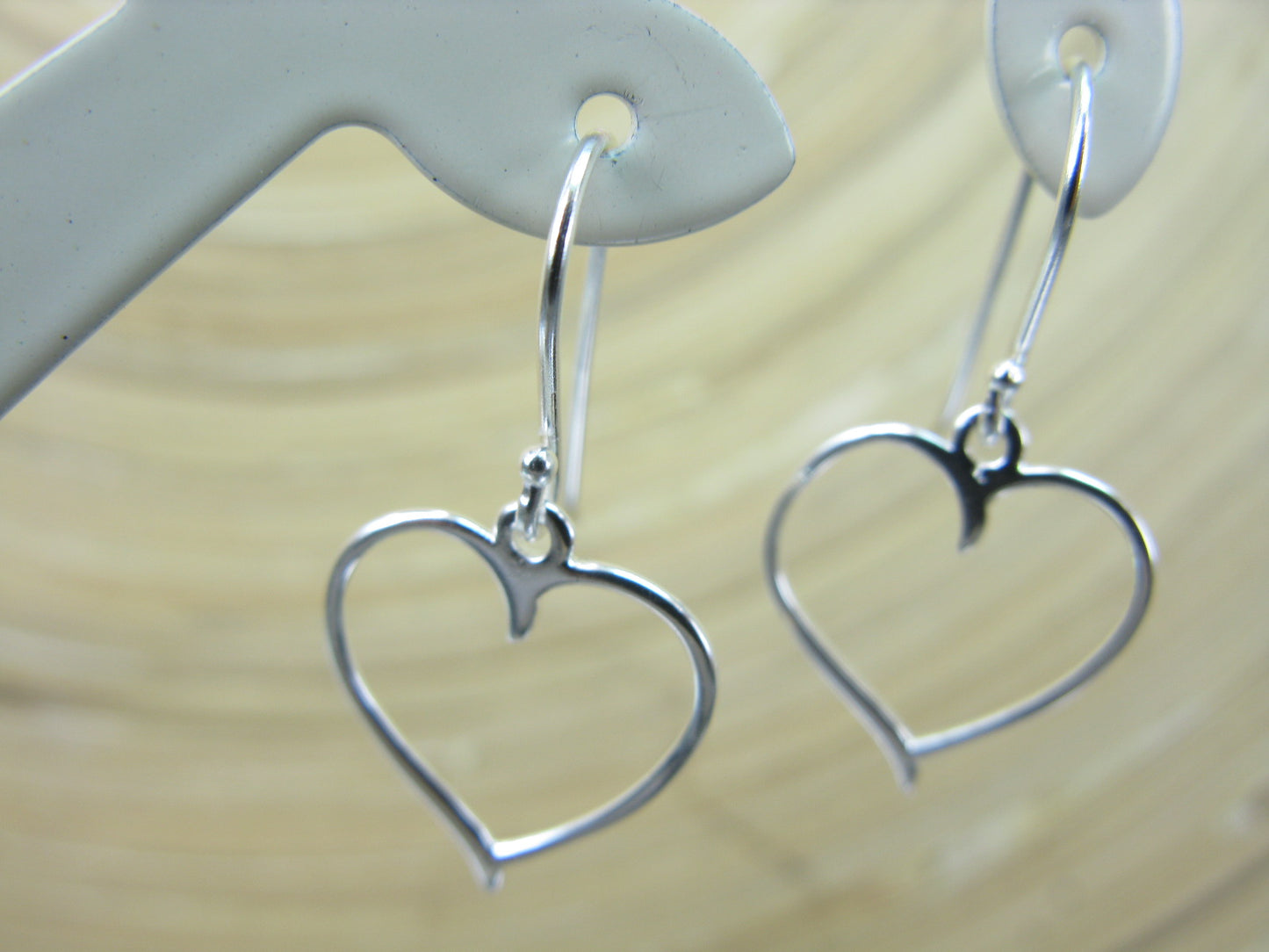 Filigree Heart Dangle Earrings in 925 Sterling Silver