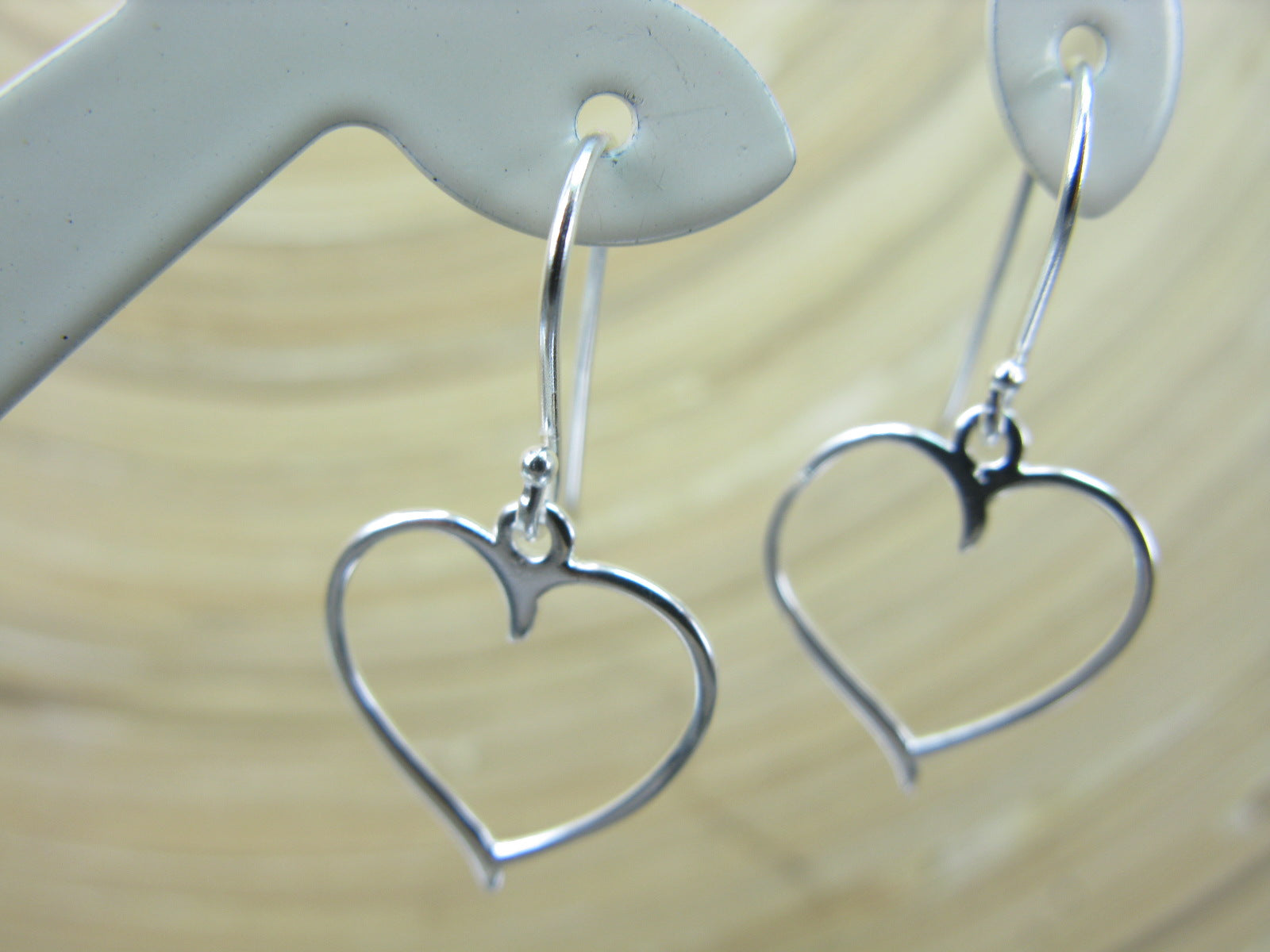 Filigree Heart Dangle Earrings in 925 Sterling Silver
