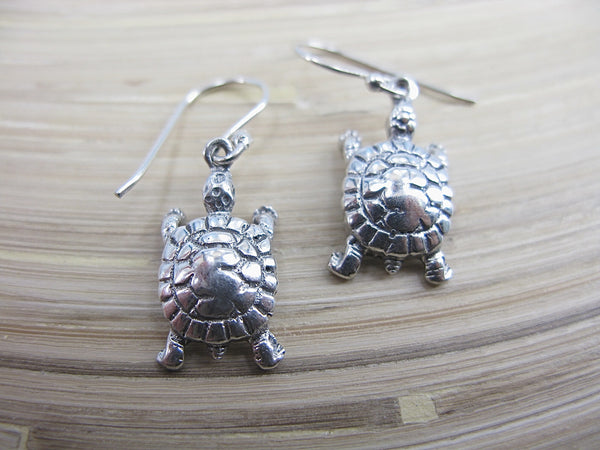 Turtle Dangle 925 Sterling Silver Earrings Earrings Faith Owl - Faith Owl