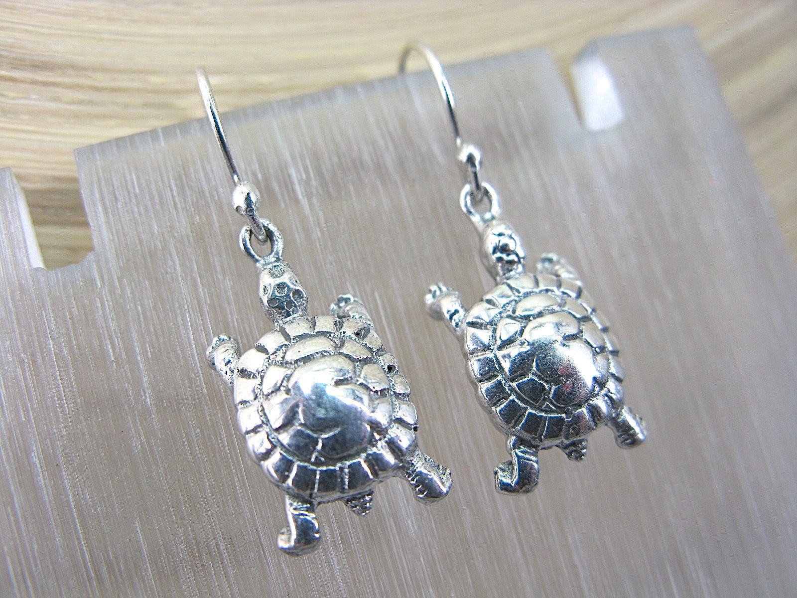 Turtle Dangle 925 Sterling Silver Earrings Earrings Faith Owl - Faith Owl