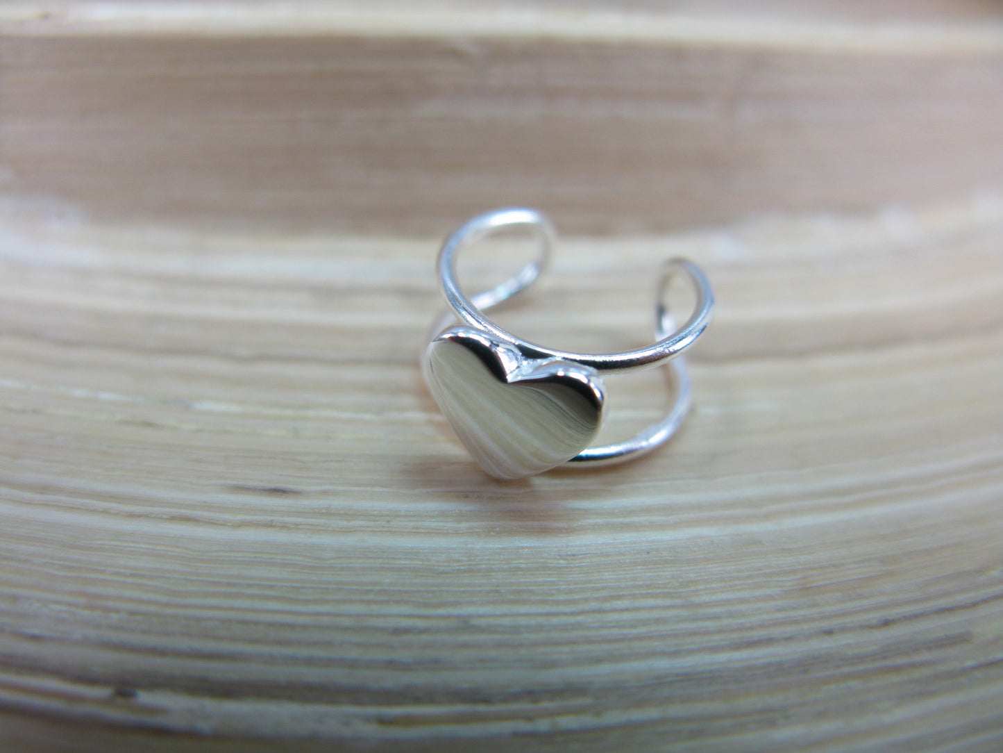 Heart 925 Sterling Silver Ear Cuff