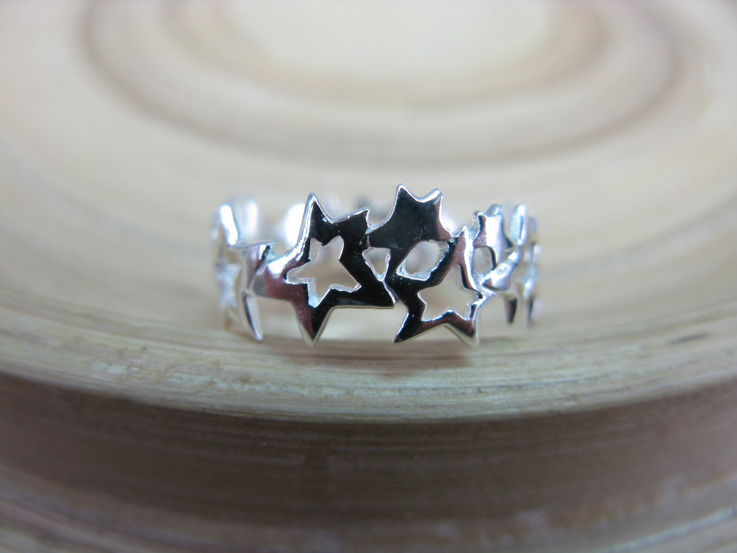 Eternity Filigree Star Ring in 925 Sterling Silver