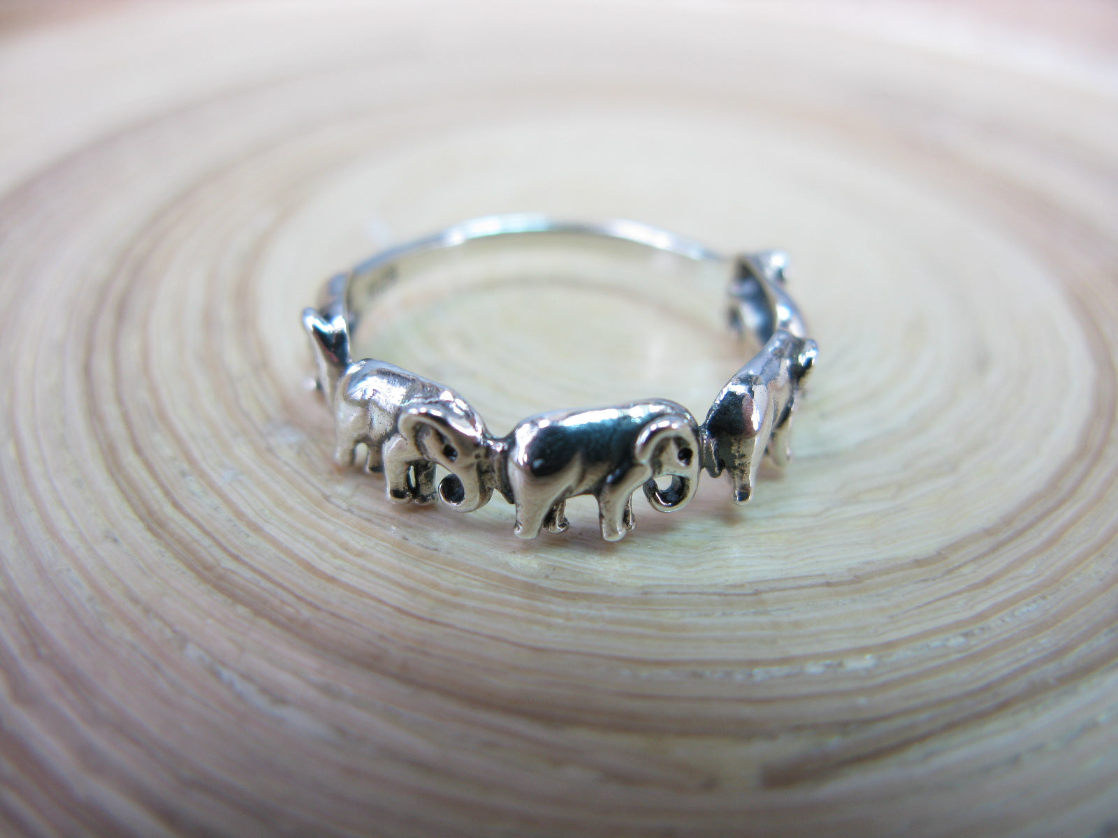 Elephant Oxidized Ring in 925 Sterling Silver