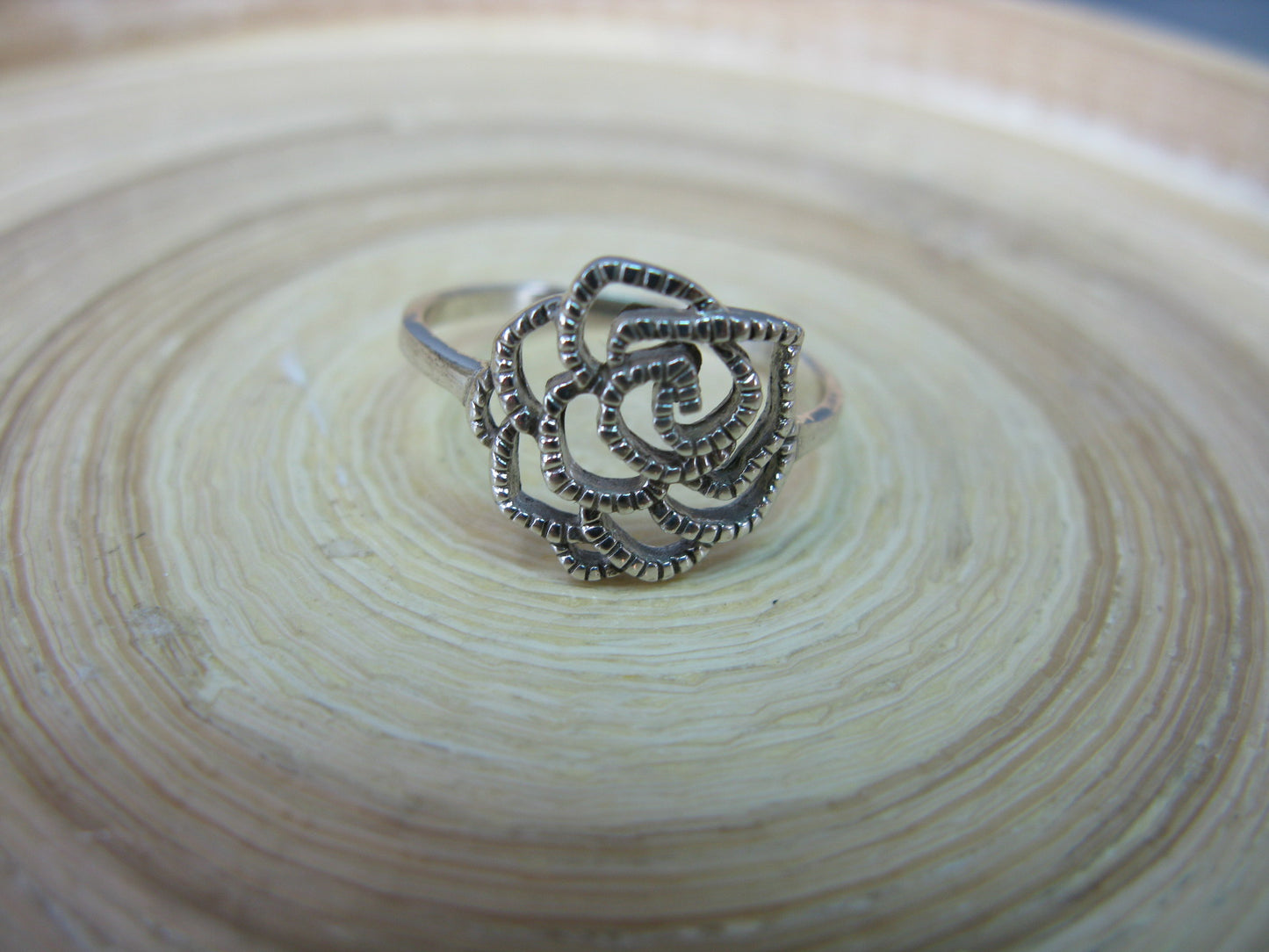 Rose Filigree Ring in 925 Stelring Silver