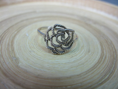 Rose Filigree Ring in 925 Stelring Silver