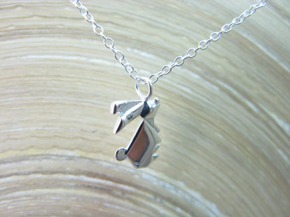 Origami Rabbit Pendant Chain Necklace in 925 Sterling Silver