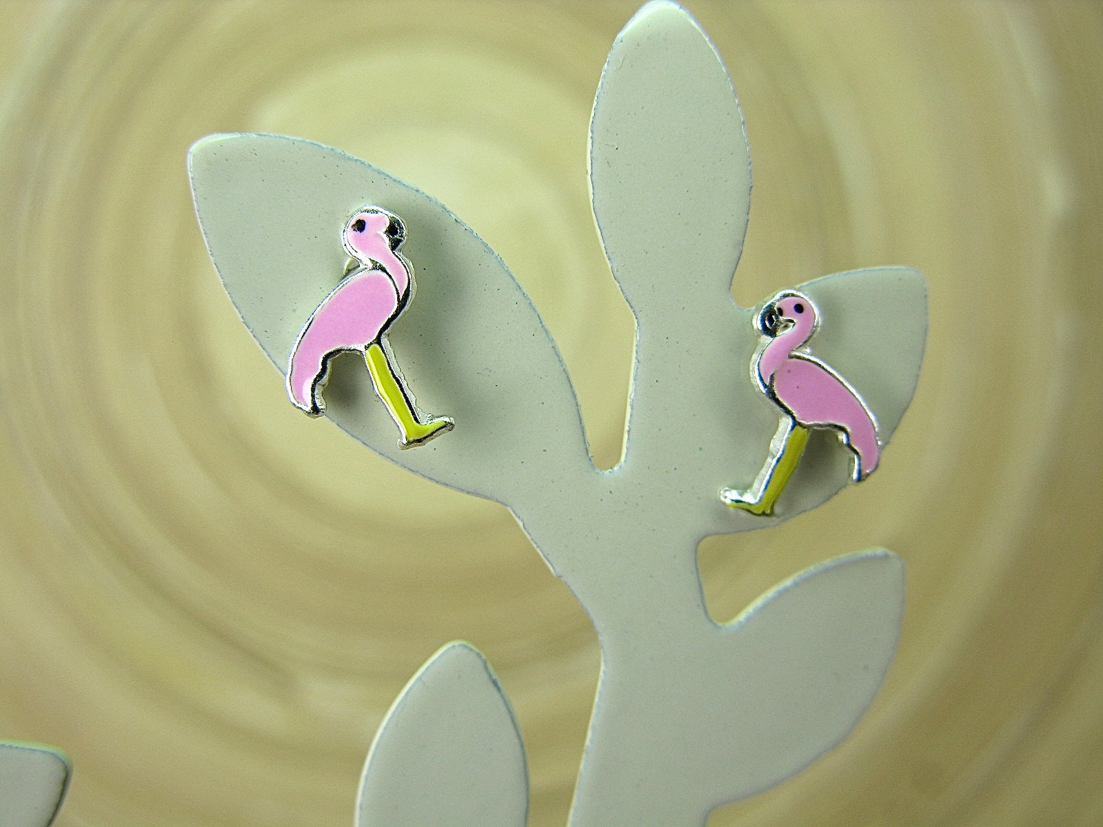 Flamingo 925 Sterling Silver Stud Earrings