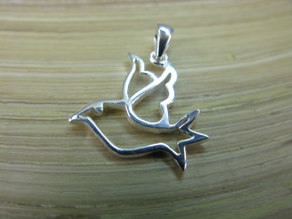 Filigree Pigeon Pendant in 925 Sterling Silver