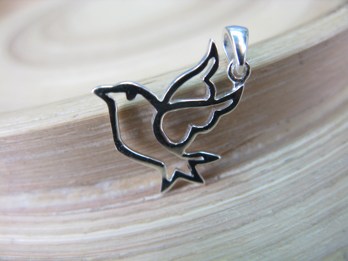 Filigree Pigeon Pendant in 925 Sterling Silver