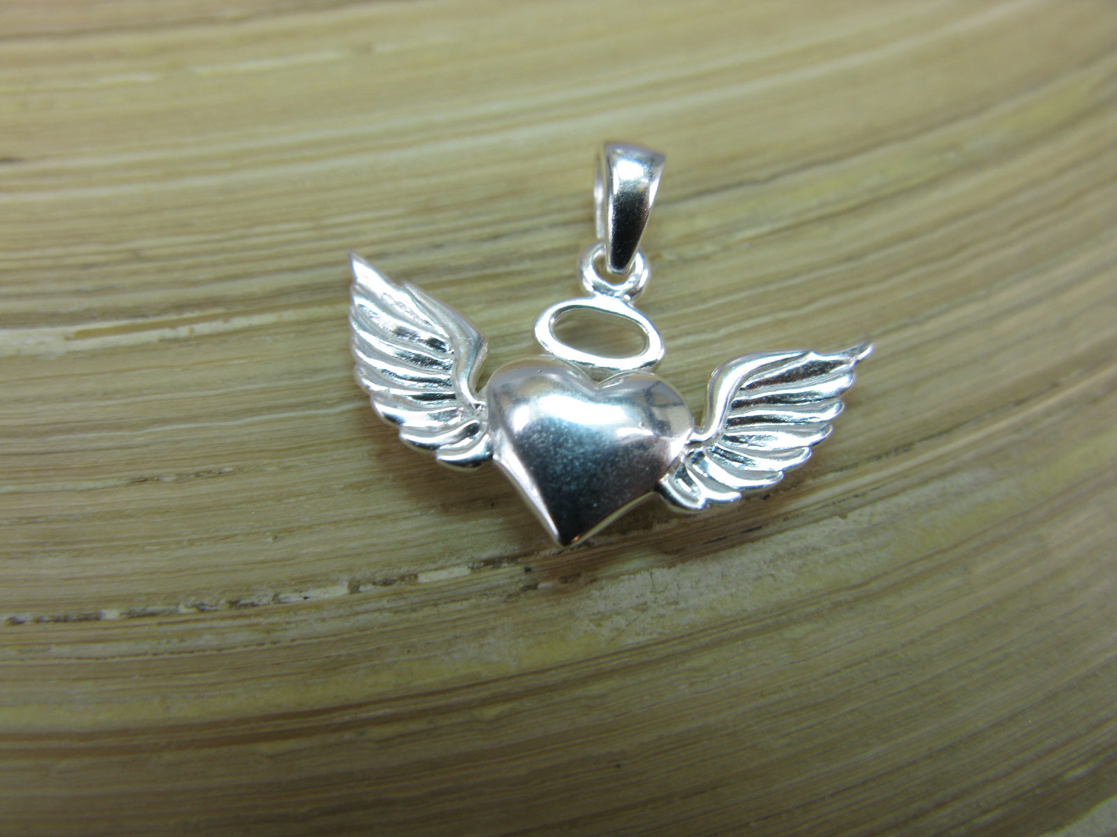 Wing Heart Pendant in 925 Sterling Silver