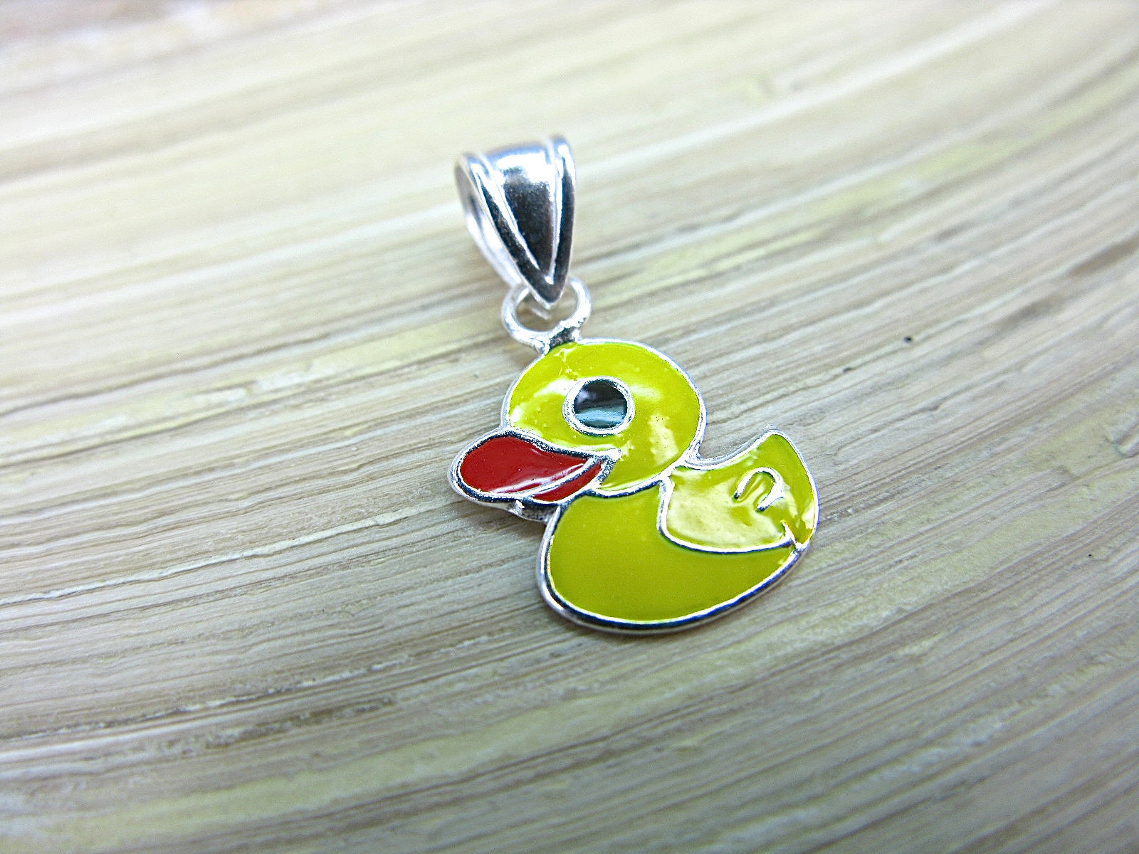 Yellow Duck 925 Sterling Silver Pendant Pendant Faith Owl - Faith Owl