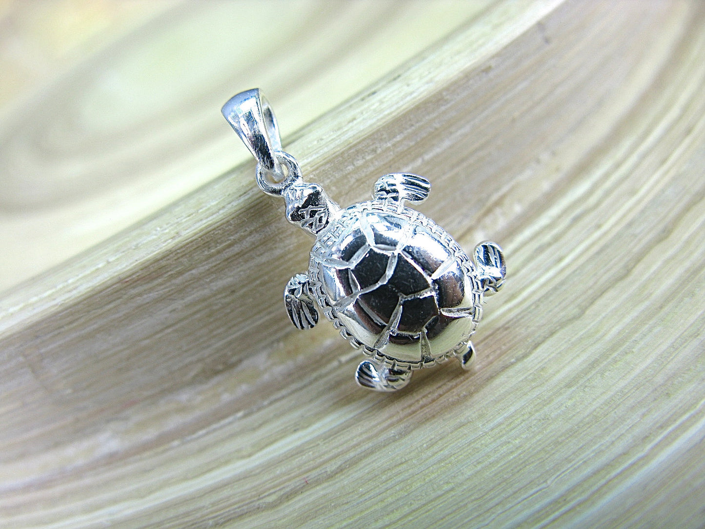 Turtle 925 Serling Silver Pendant Pendant Faith Owl - Faith Owl