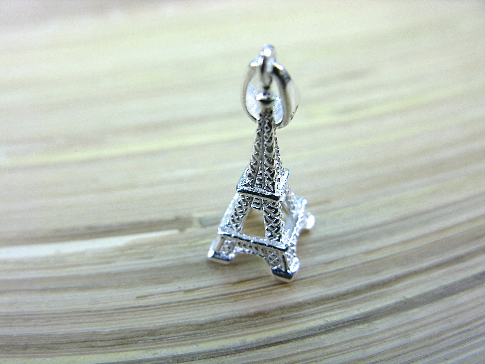 3D Eiffel Tower 925 Sterling Silver Pendant Pendant - Faith Owl