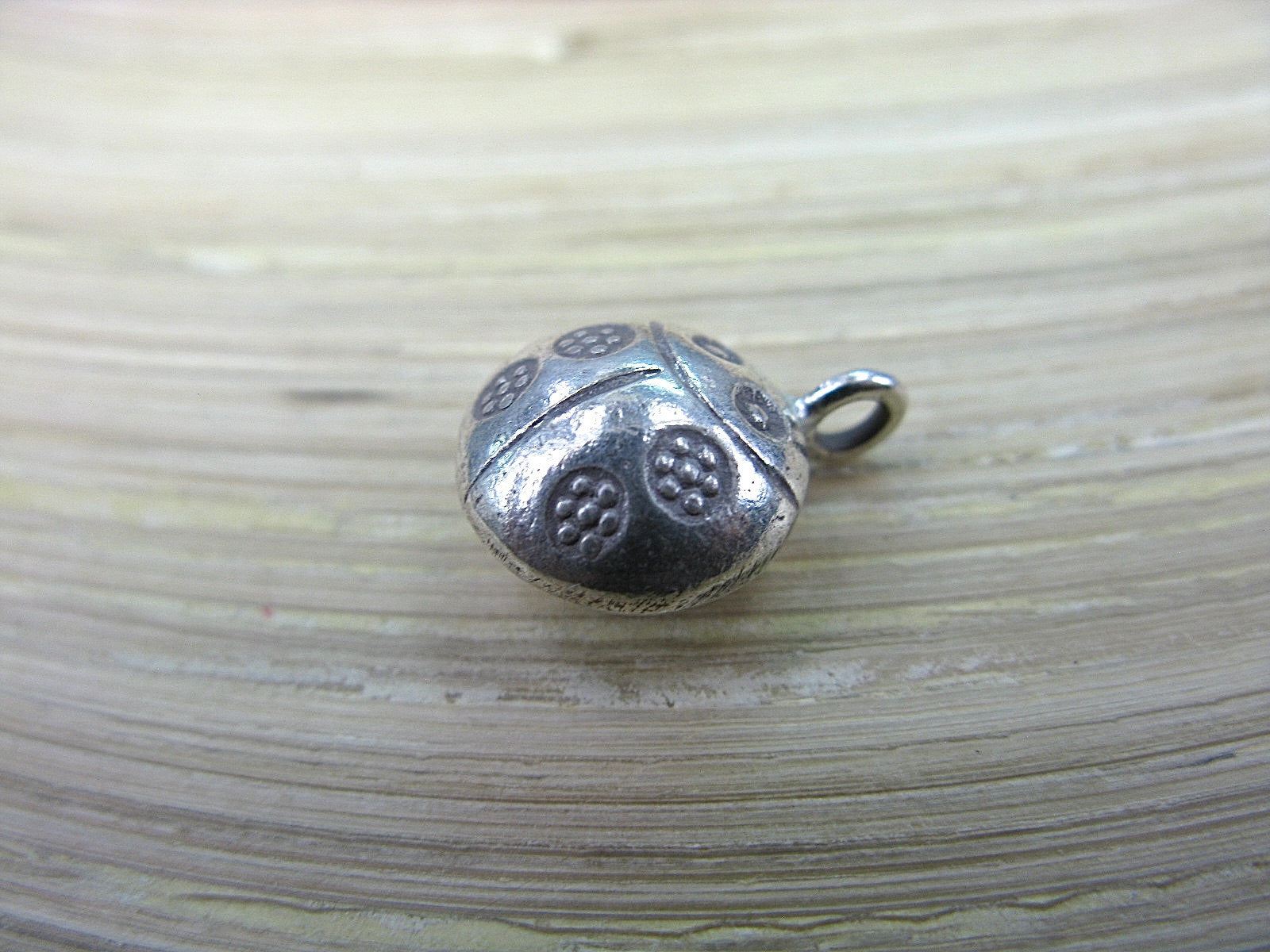 Ladybug 925 Sterling Silver Tribal Charm Pendant Pendant Faith Owl - Faith Owl