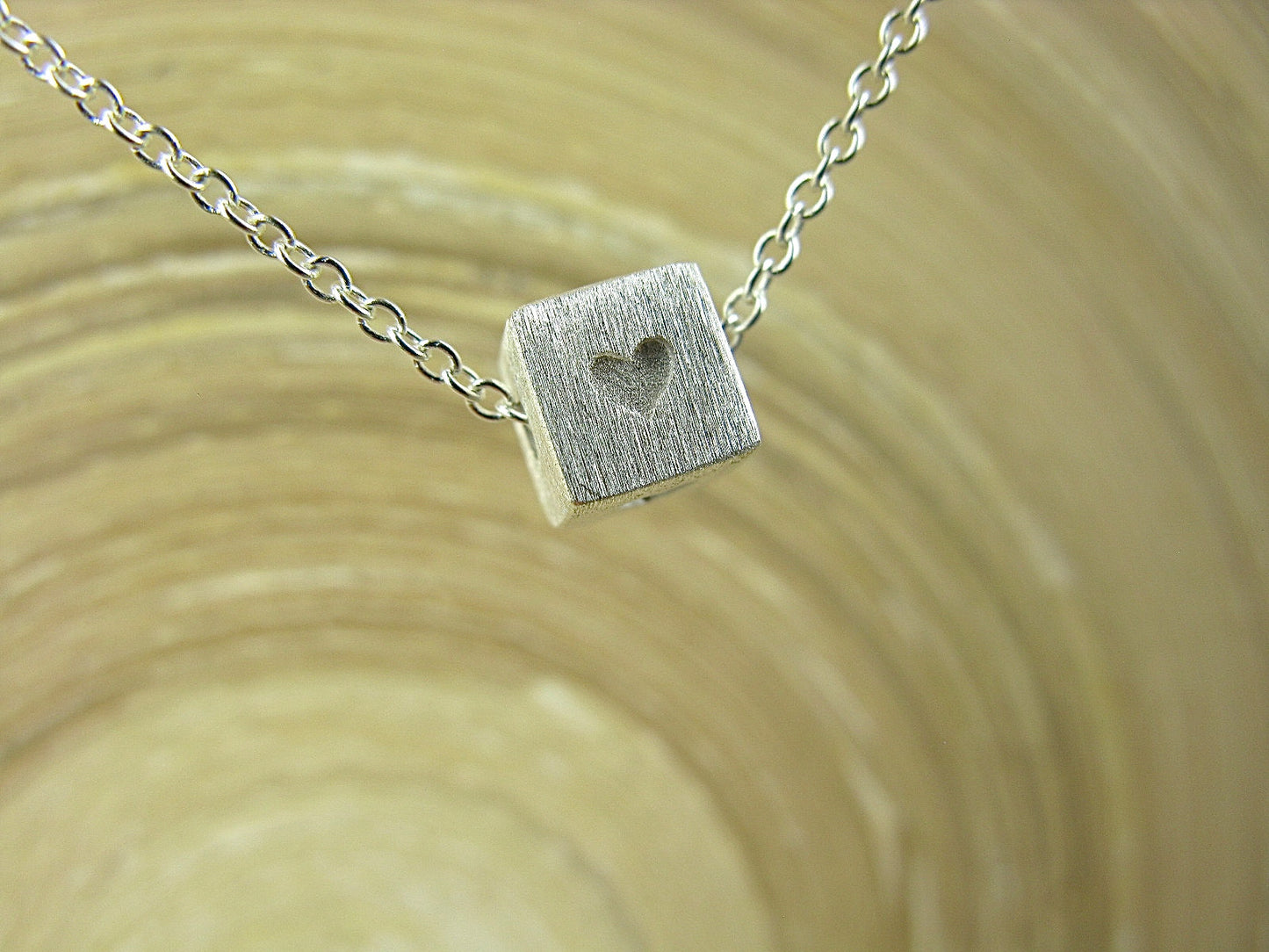 Heart Square 925 Sterling Silver Chain Necklace Necklace Faith Owl - Faith Owl