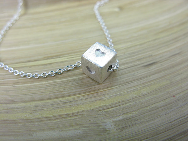 Heart Square 925 Sterling Silver Chain Necklace Necklace - Faith Owl