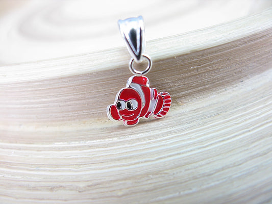 Red Fish 925 Sterling Silver Pendant Pendant Faith Owl - Faith Owl