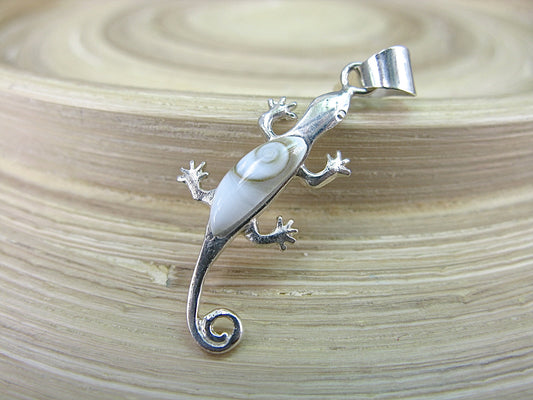 Gecko Shell 925 Sterling Silver Pendant Pendant - Faith Owl