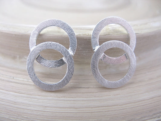 Geometric Round Filigree Matt 925 Sterling Silver Stud Earrings Stud - Faith Owl
