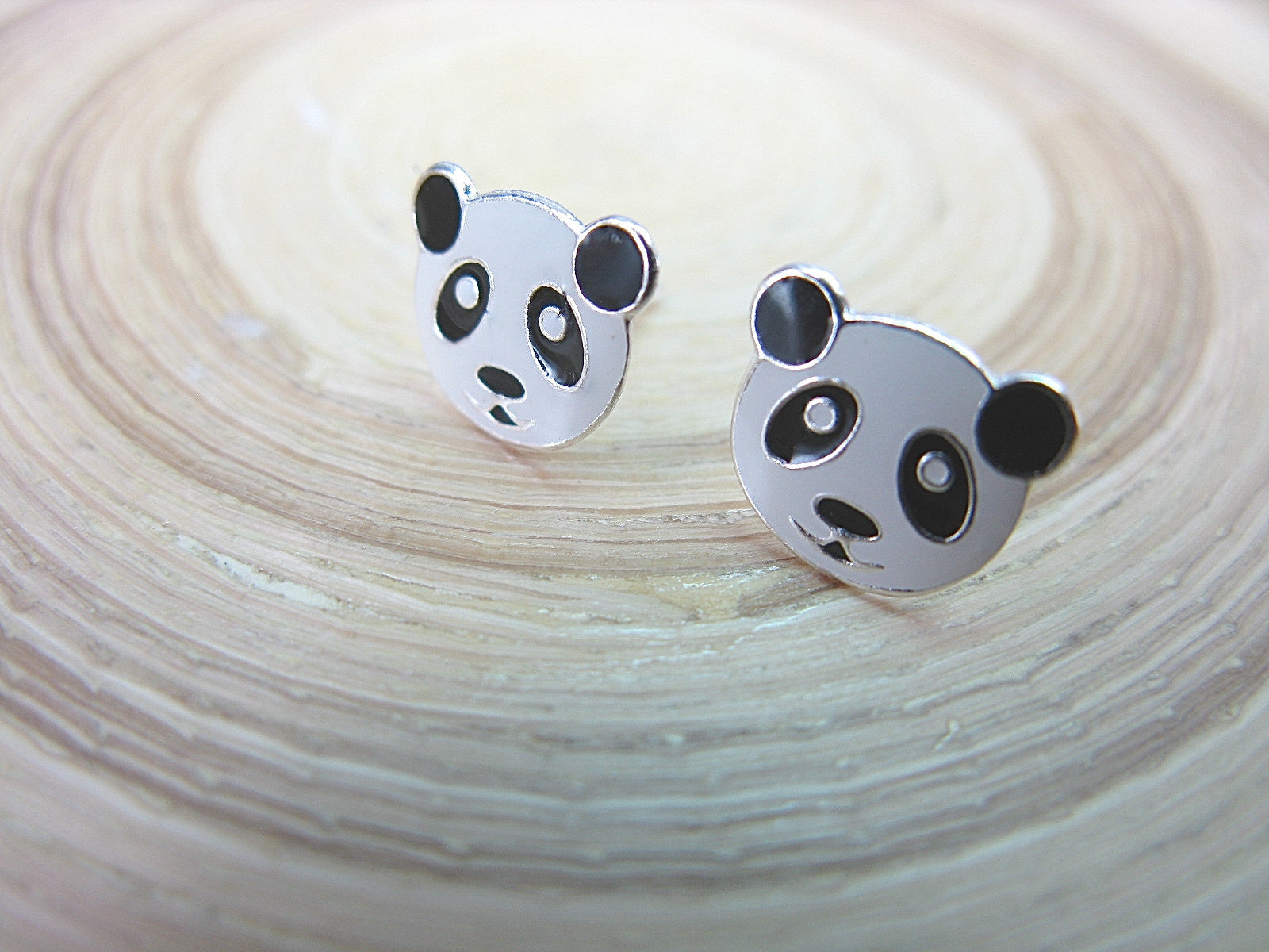 Panda 925 Sterling Silver Stud Earrings Stud Faith Owl - Faith Owl
