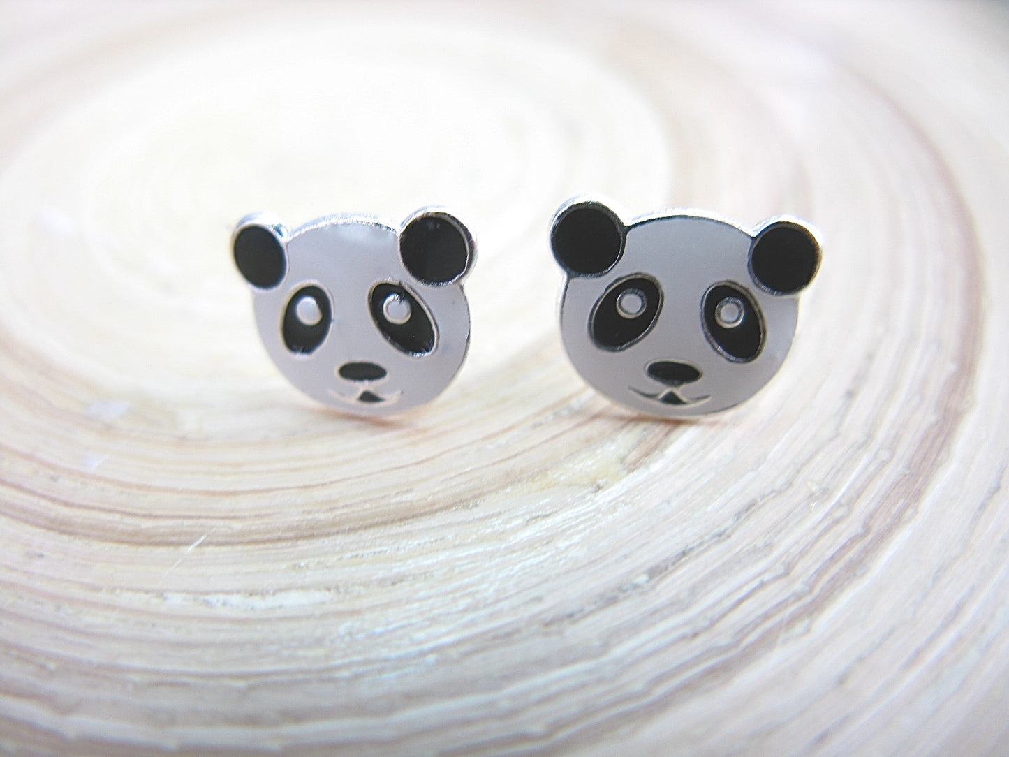 Panda 925 Sterling Silver Stud Earrings Stud Faith Owl - Faith Owl