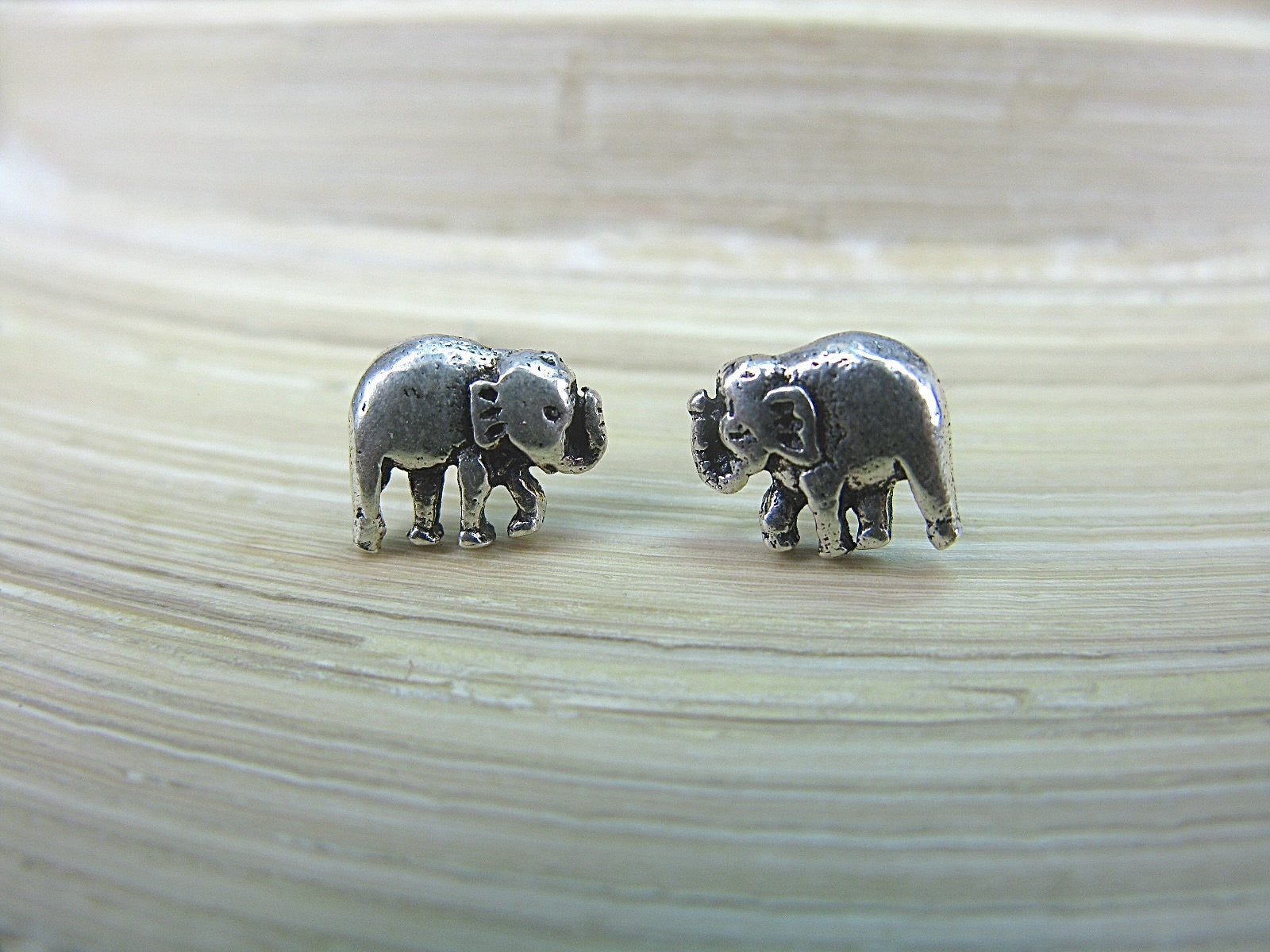 Elephant 925 Sterling Silver Stud Earrings Stud - Faith Owl