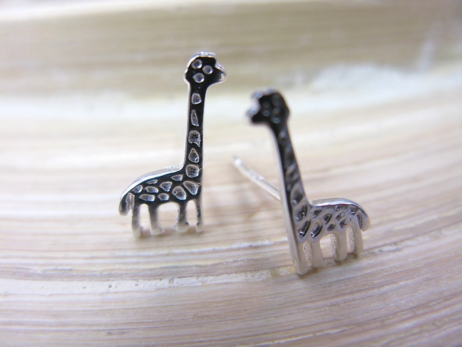 Giraffe 925 Sterling Silver Stud Earrings Stud Faith Owl - Faith Owl