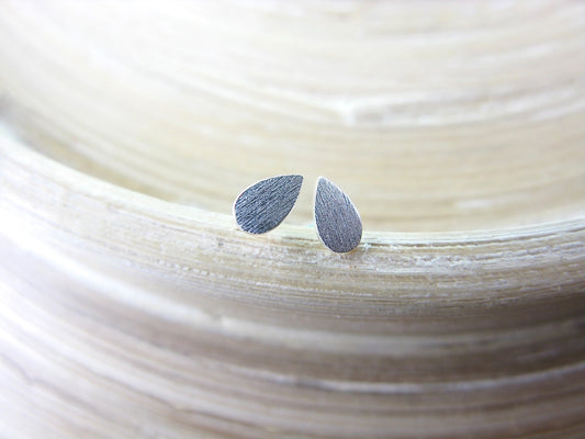Tiny Water Drop 925 Sterling Silver Minimalist Stud Earrings
