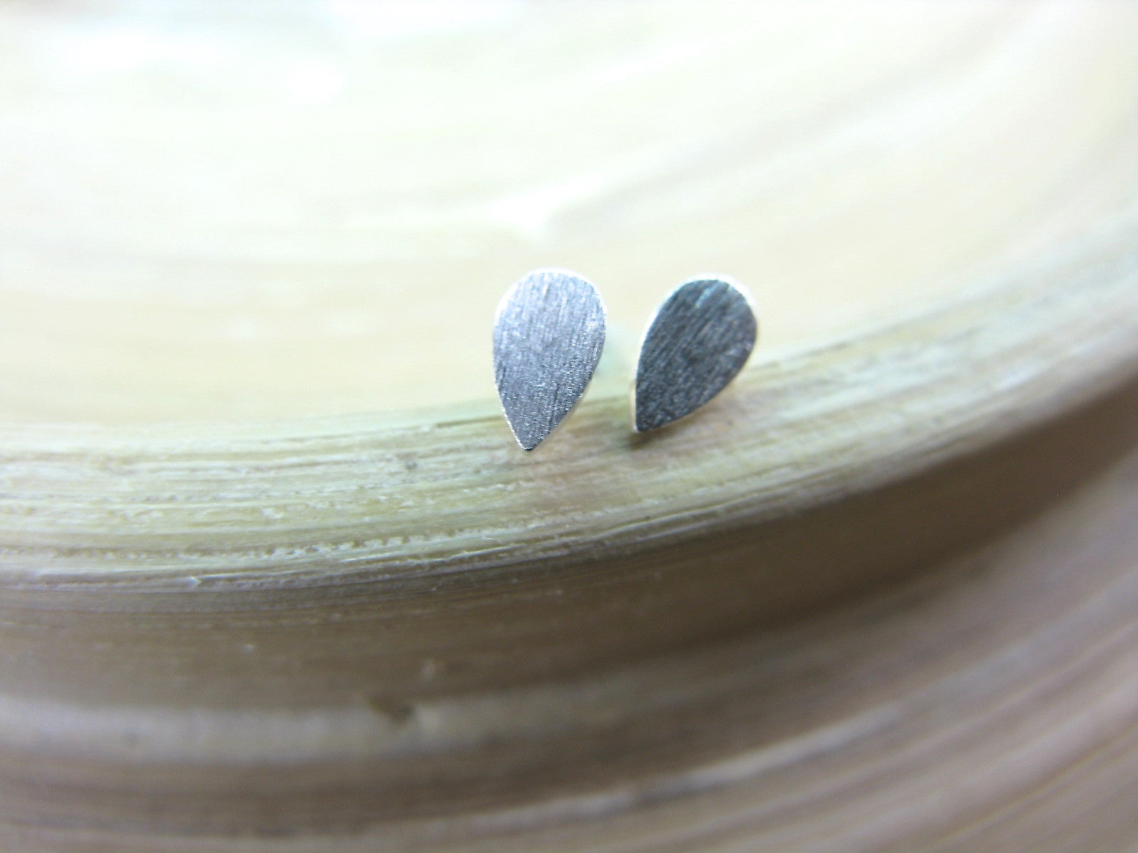 Tiny Water Drop 925 Sterling Silver Minimalist Stud Earrings