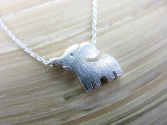 Elephant Matt Look 925 Sterling Silver Chain Necklace Necklace - Faith Owl