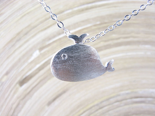 Whale Matt Look 925 Sterling Silver Chain Necklace Necklace Faith Owl - Faith Owl