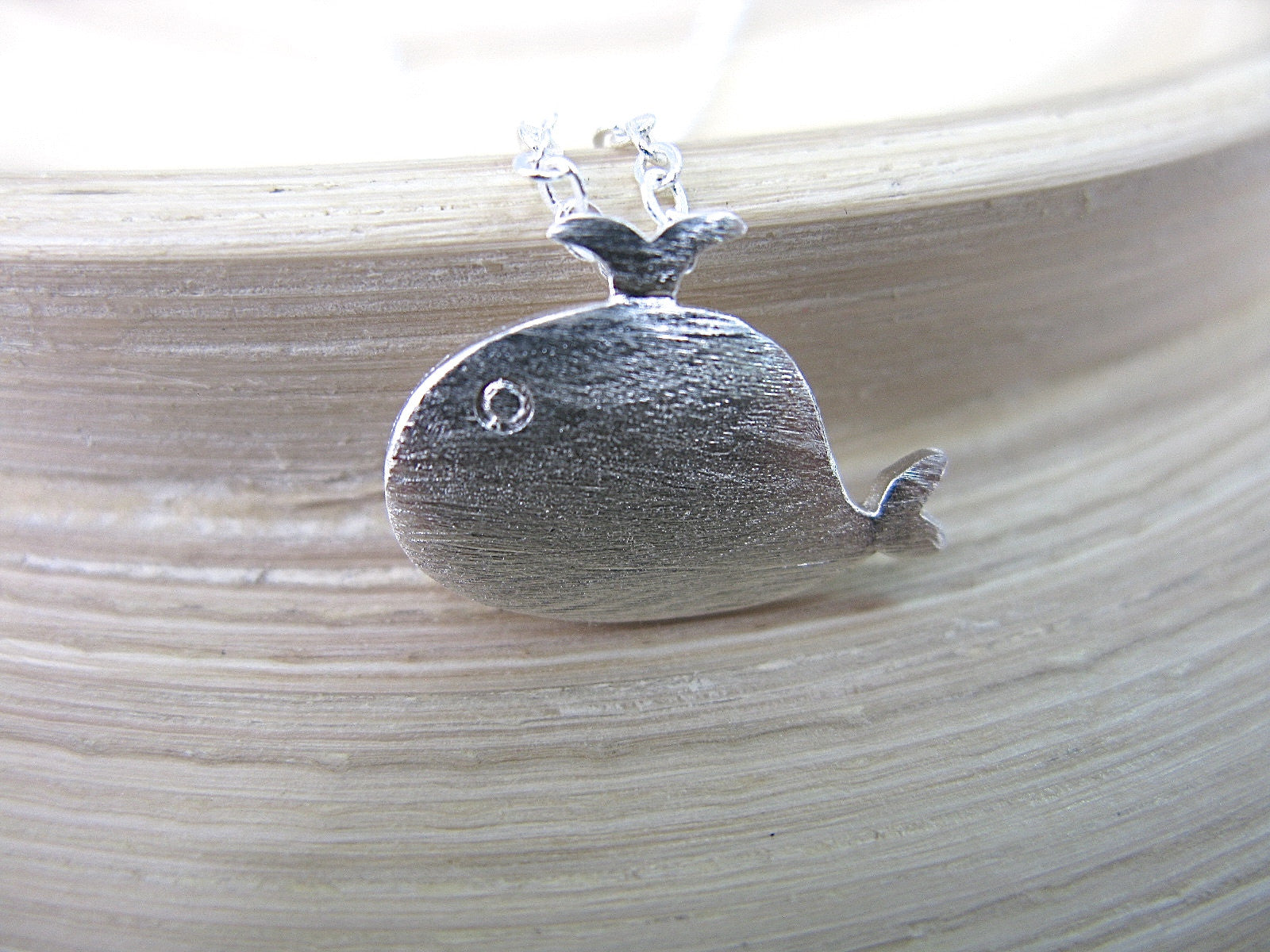 Whale Matt Look 925 Sterling Silver Chain Necklace Necklace Faith Owl - Faith Owl