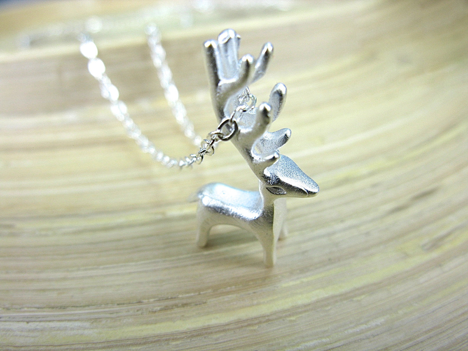 Deer 925 Stering Silver Pendant Necklace Necklace Faith Owl - Faith Owl