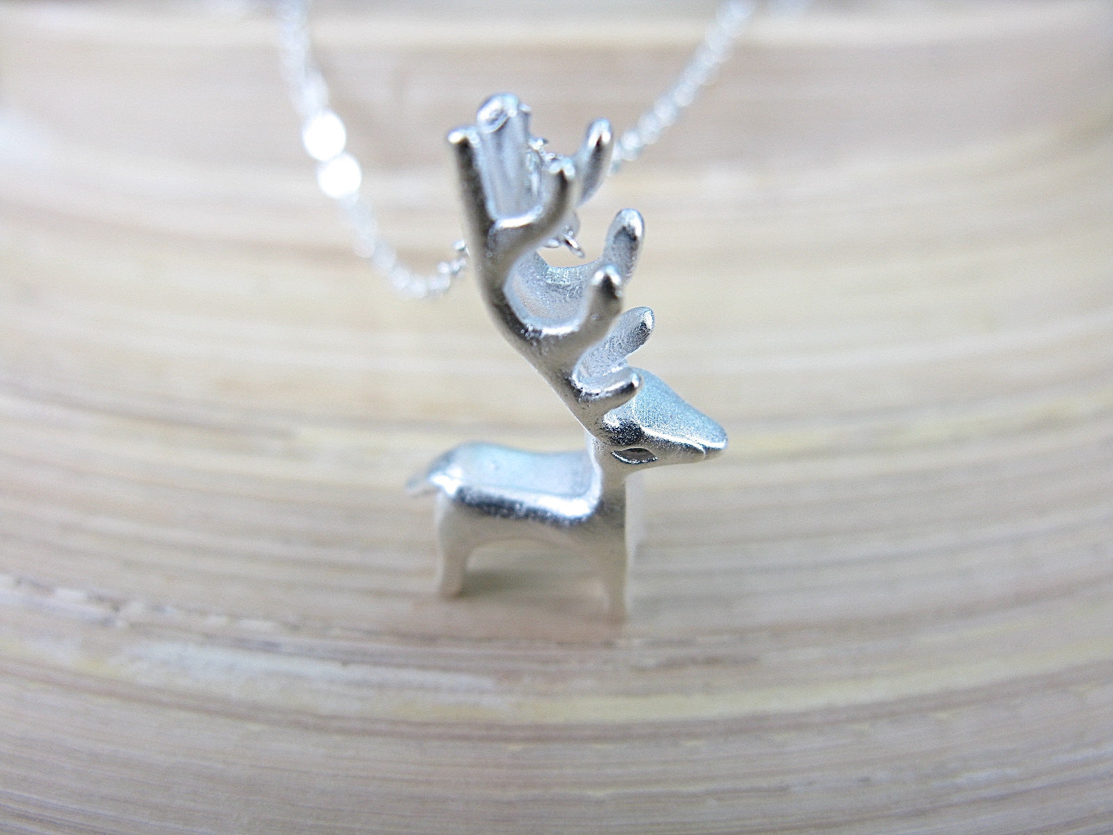 Deer 925 Stering Silver Pendant Necklace Necklace Faith Owl - Faith Owl