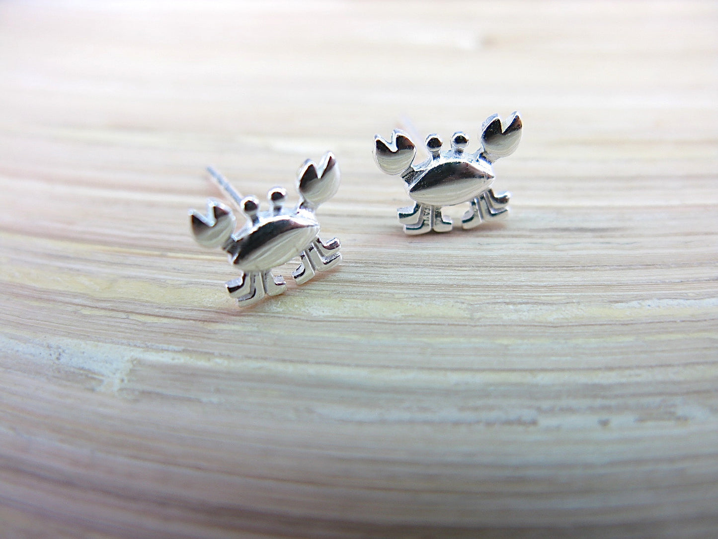 Crab 925 Sterling Silver Stud Earrings Stud - Faith Owl