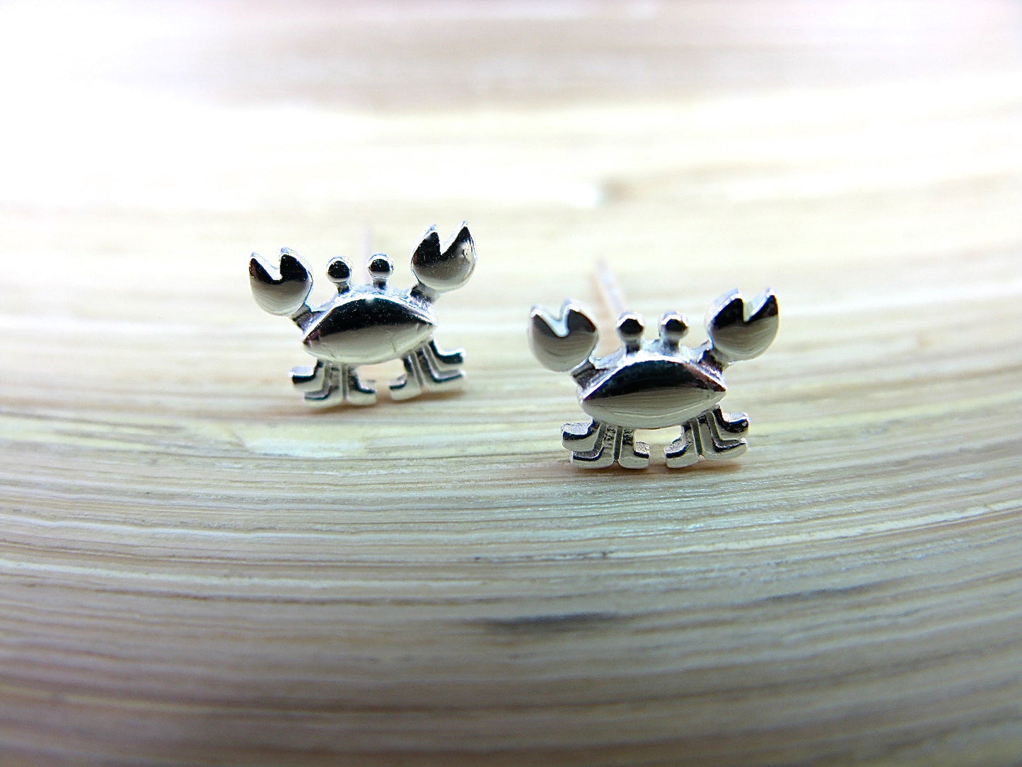 Crab 925 Sterling Silver Stud Earrings Stud - Faith Owl