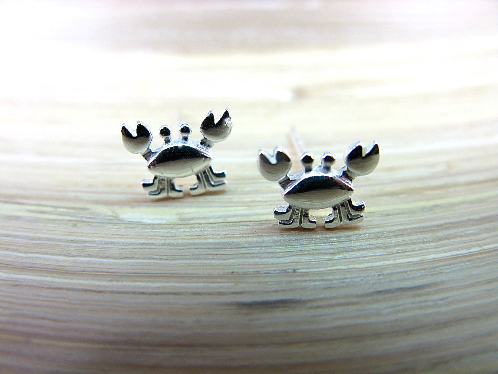 Crab 925 Sterling Silver Stud Earrings Stud - Faith Owl