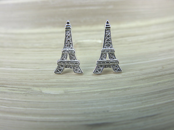 Eiffel Tower 925 Sterling Silver Stud Earrings Stud - Faith Owl