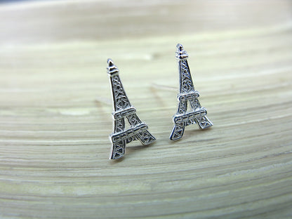 Eiffel Tower 925 Sterling Silver Stud Earrings Stud - Faith Owl