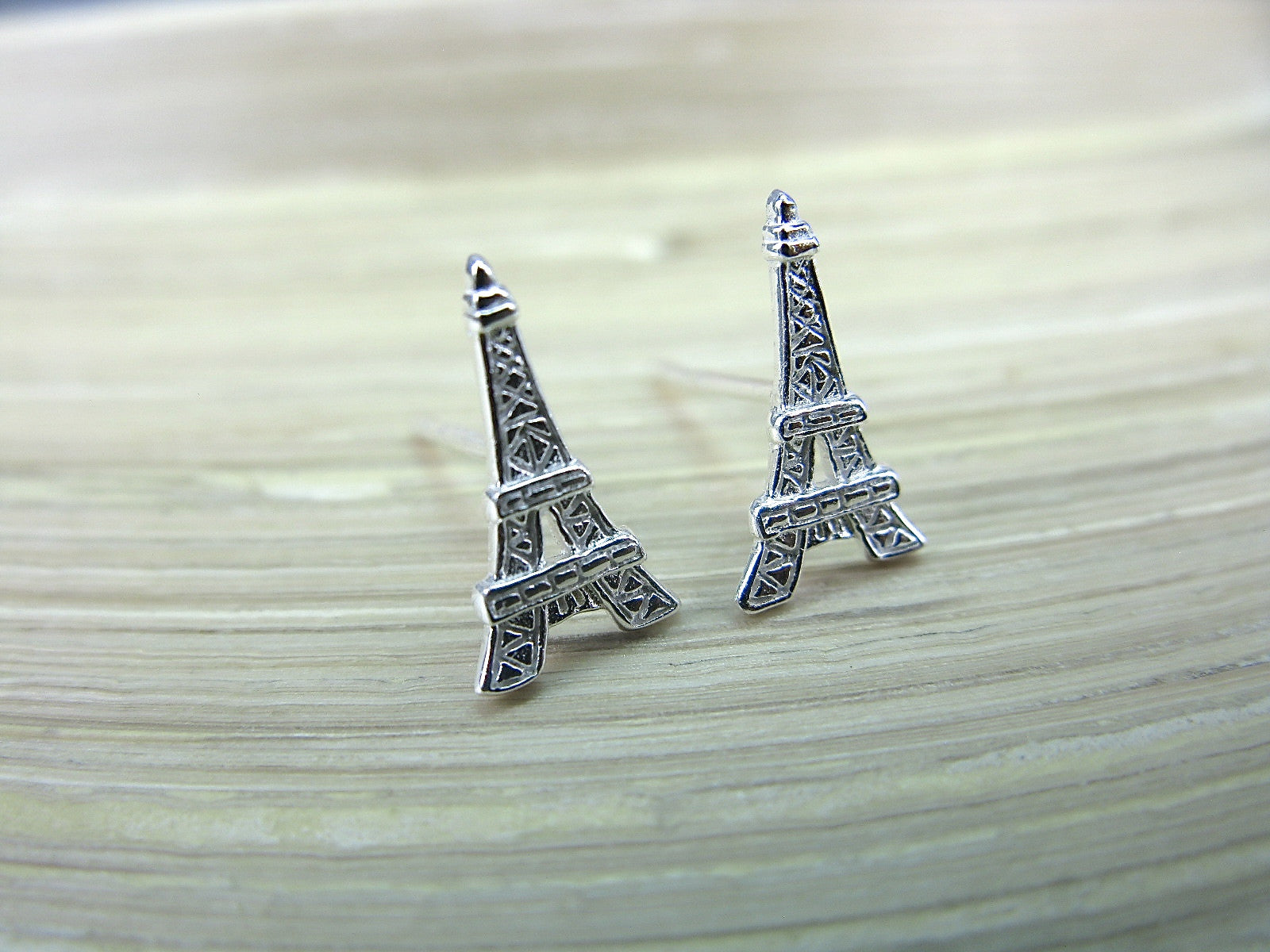 Eiffel Tower 925 Sterling Silver Stud Earrings Stud - Faith Owl