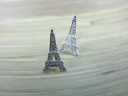 Eiffel Tower 925 Sterling Silver Stud Earrings Stud - Faith Owl