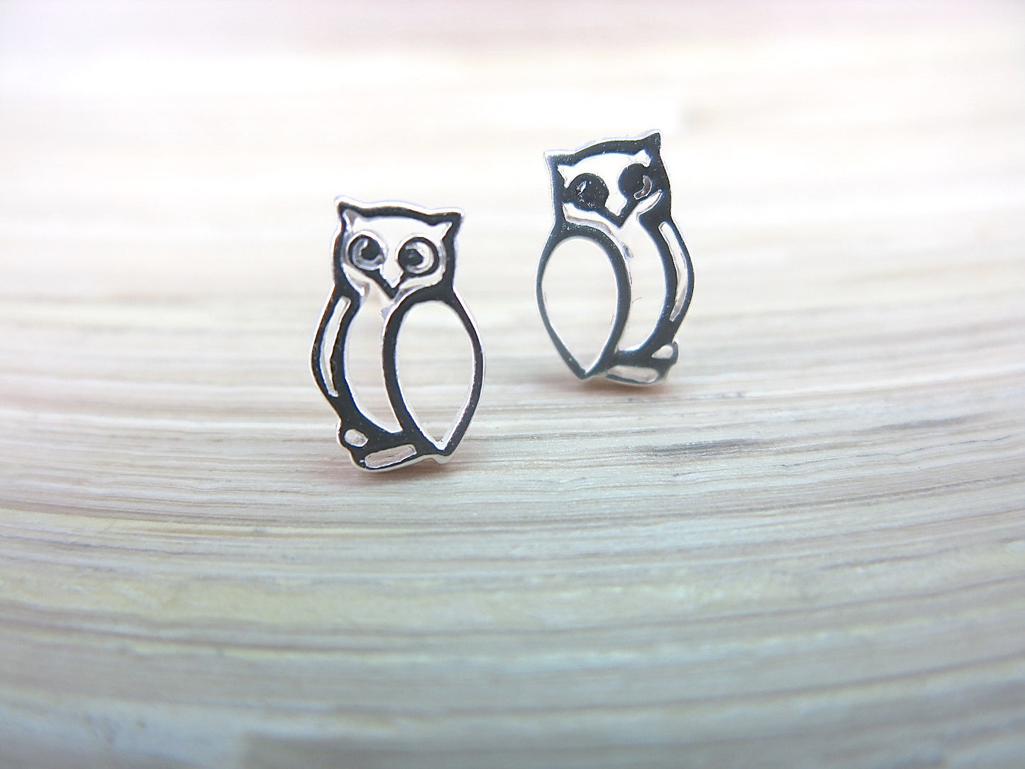 Owl Filigree 925 Sterling Silver Stud Earrings Stud Faith Owl - Faith Owl