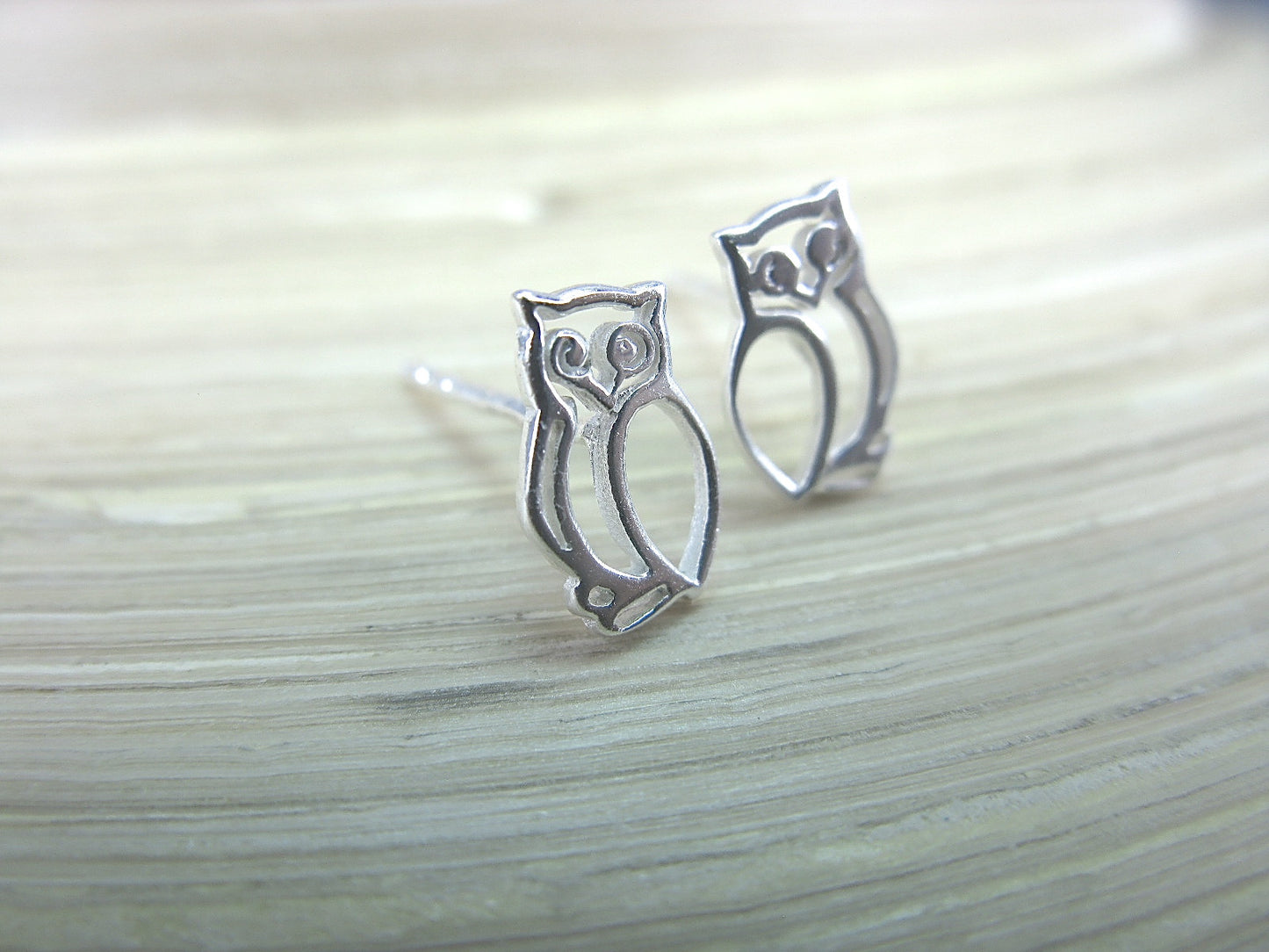 Owl Filigree 925 Sterling Silver Stud Earrings Stud Faith Owl - Faith Owl