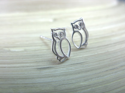 Owl Filigree 925 Sterling Silver Stud Earrings Stud Faith Owl - Faith Owl